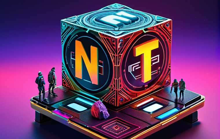 Exploring NFTs**
* Prompt: A vibrant digital artwork representing an NFT, showcasing its uniqueness and potential investment value. Blend of traditional art styles with futuristic digital elements. Strong focus on the concept of digital ownership and community.
**