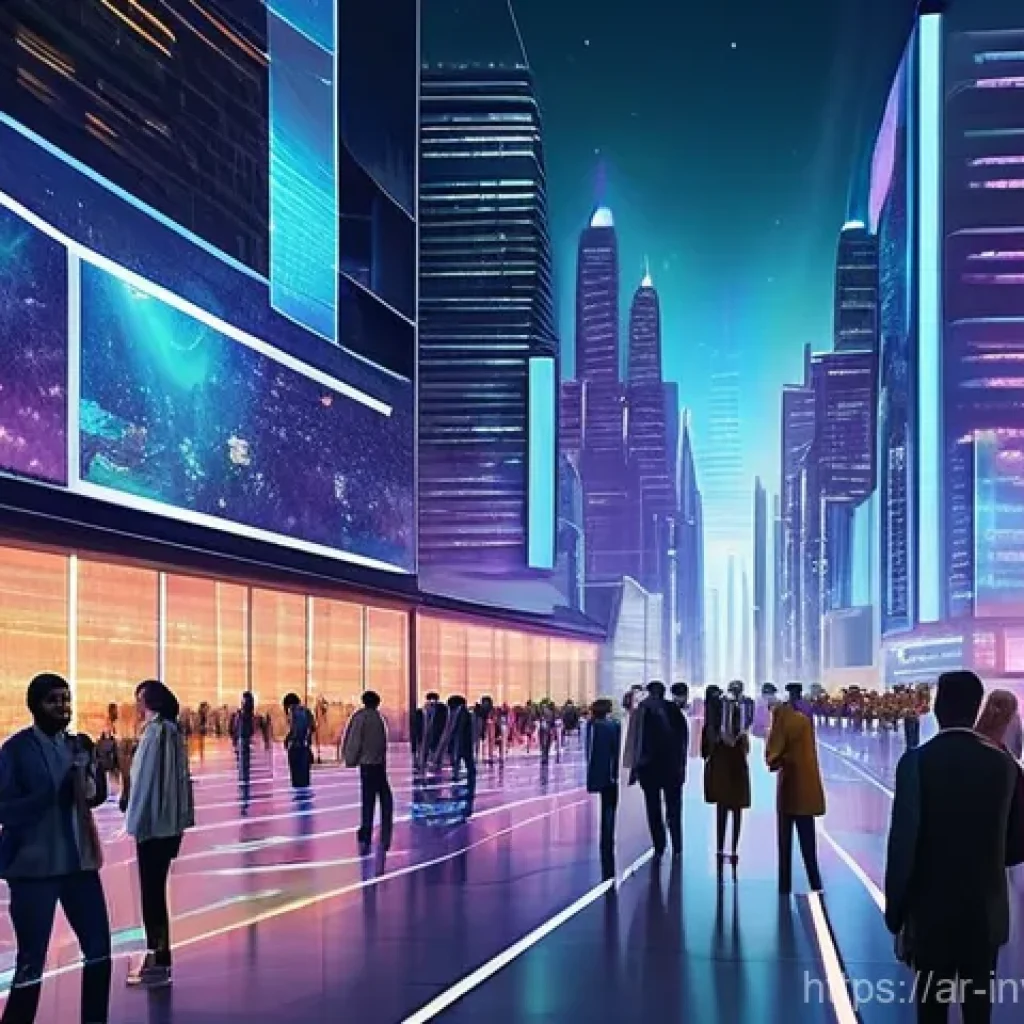 2023년 유망 블록체인 프로젝트 소개 - **Prompt:** A vibrant, futuristic cityscape at night, teeming with glowing data streams and intercon...