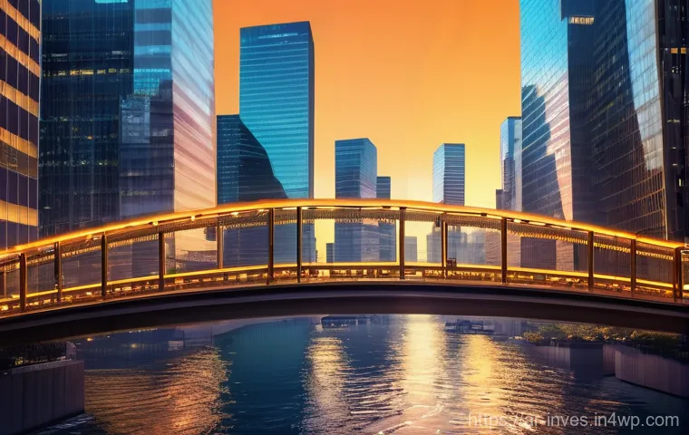 2023년 유망 블록체인 프로젝트 소개 - **Prompt:** A vibrant, futuristic cityscape at night, teeming with glowing data streams and intercon...